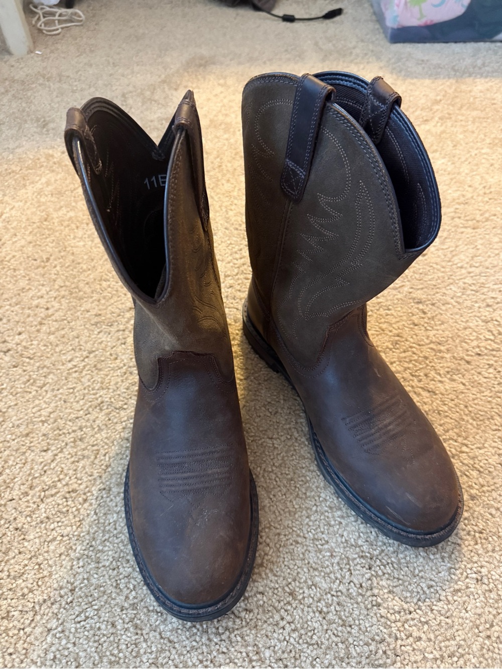 Ariat Dark Brown Pull-On Work Boots